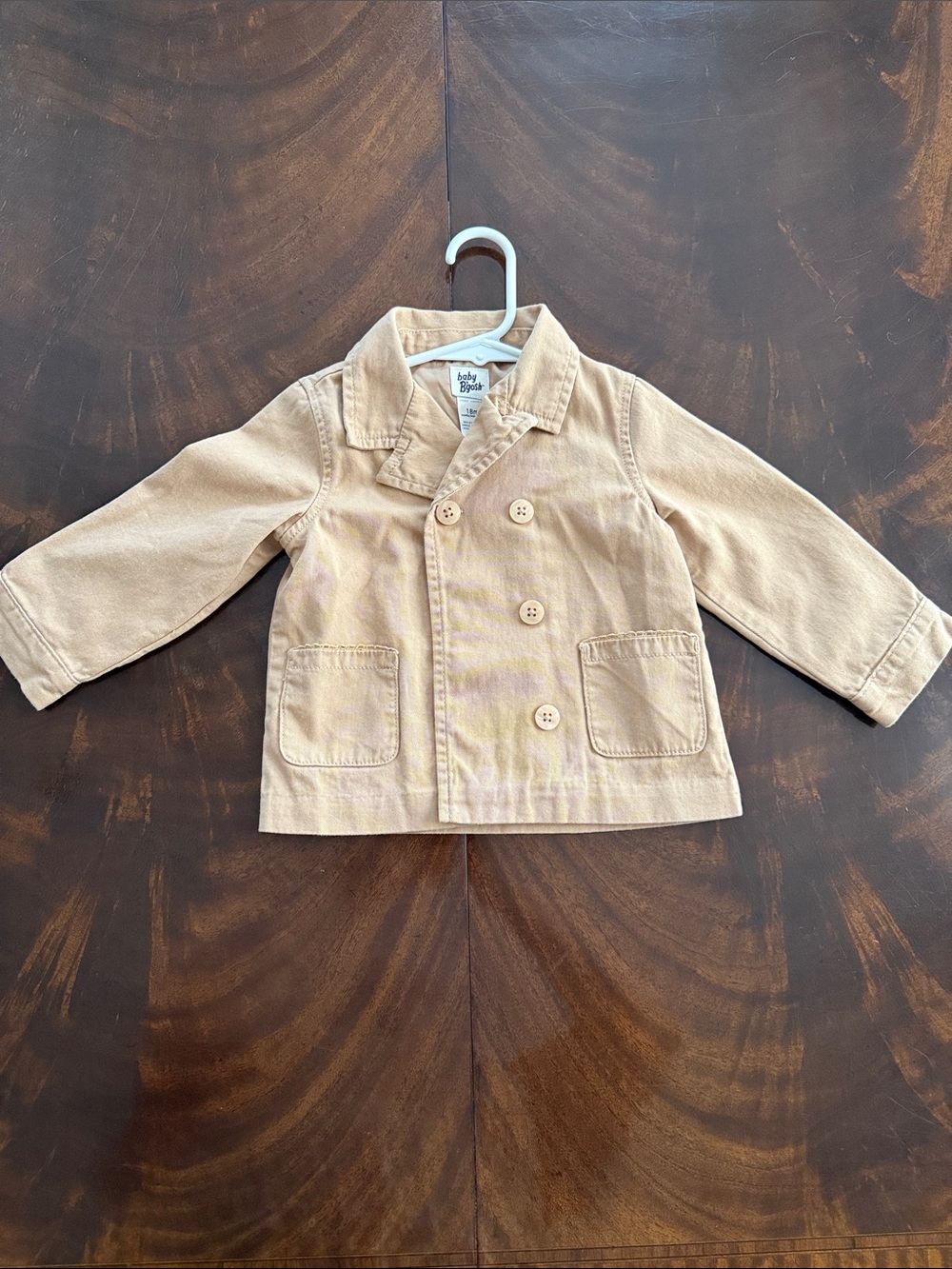Baby B’gosh Girls’ Double-Breasted Cream Peacoat Jacket